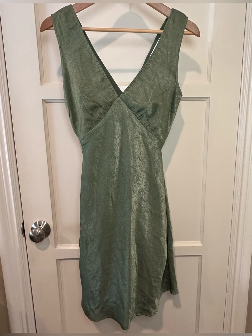 Peppermayo Audrey Vintage Sleeveless Mini Slip Dress Olive Green - Size 2